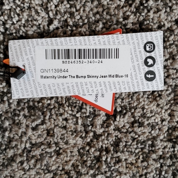 Boohoo Maternity under the bump skinny jeans sz 12 - Picture 7 of 14